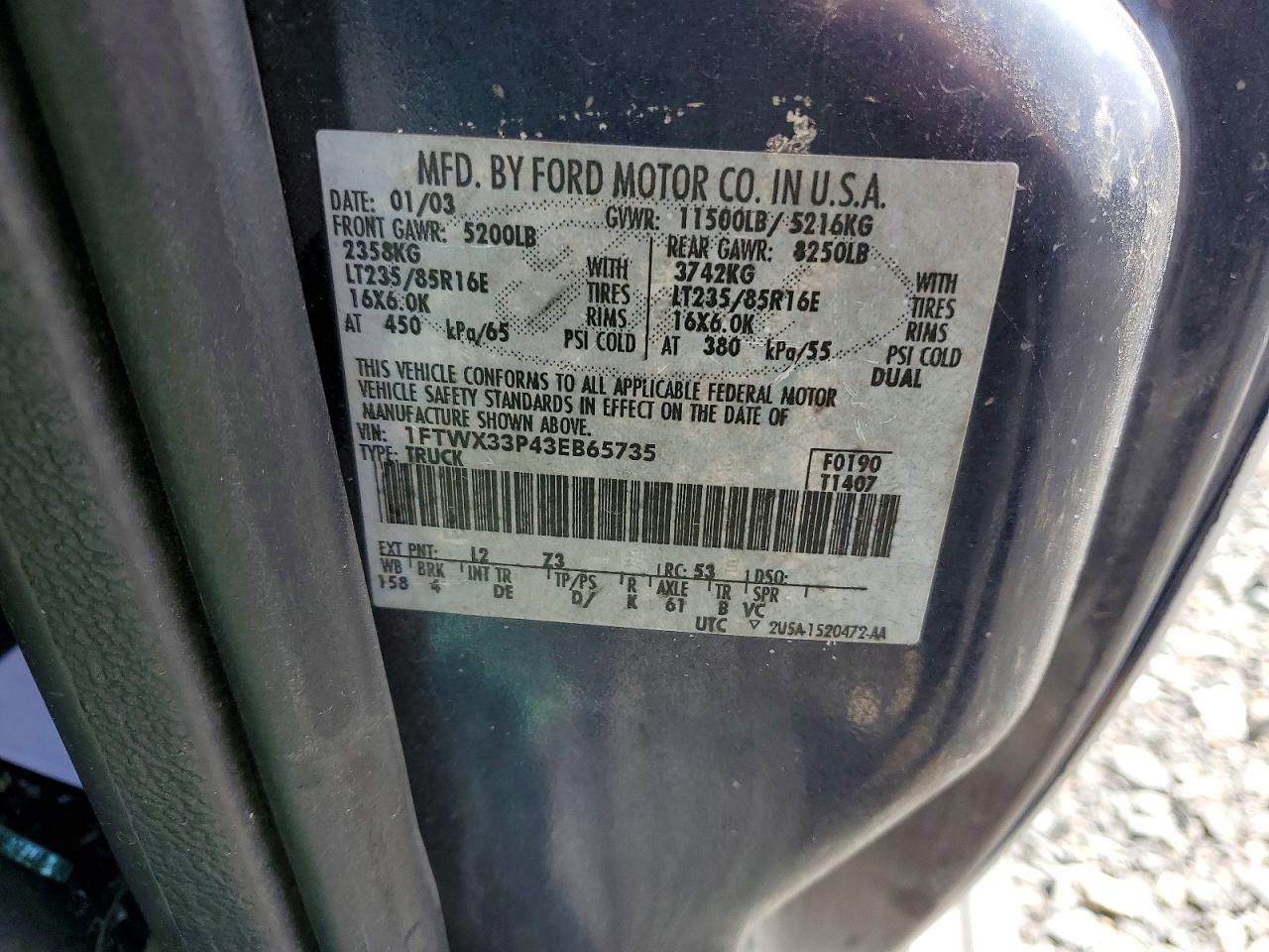 2003 FORD F350 SUPER DUTY photo 34