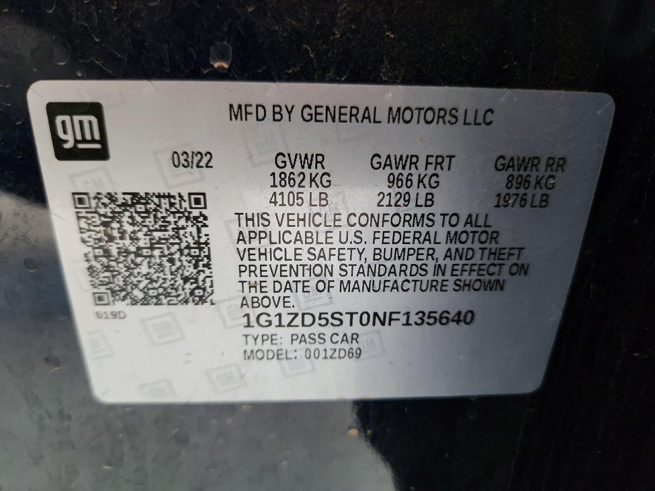 2022 CHEVROLET MALIBU LT photo 37