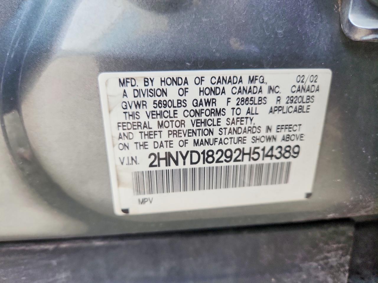 2002 ACURA MDX photo 13