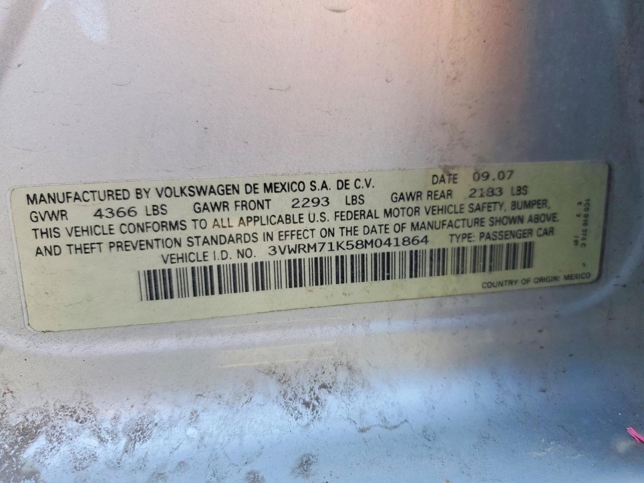2008 VOLKSWAGEN JETTA SE photo 25