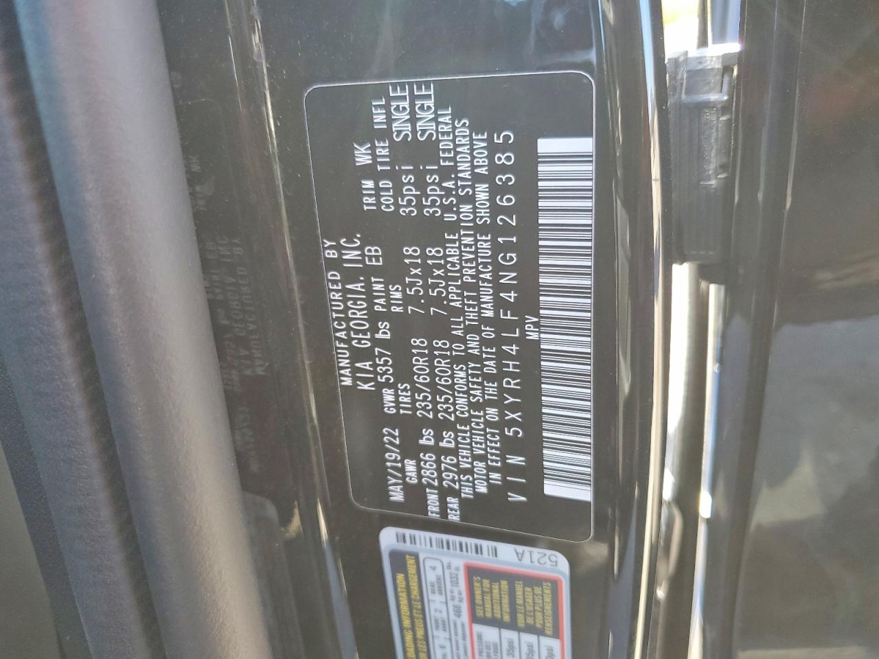 2022 KIA SORENTO EX photo 25