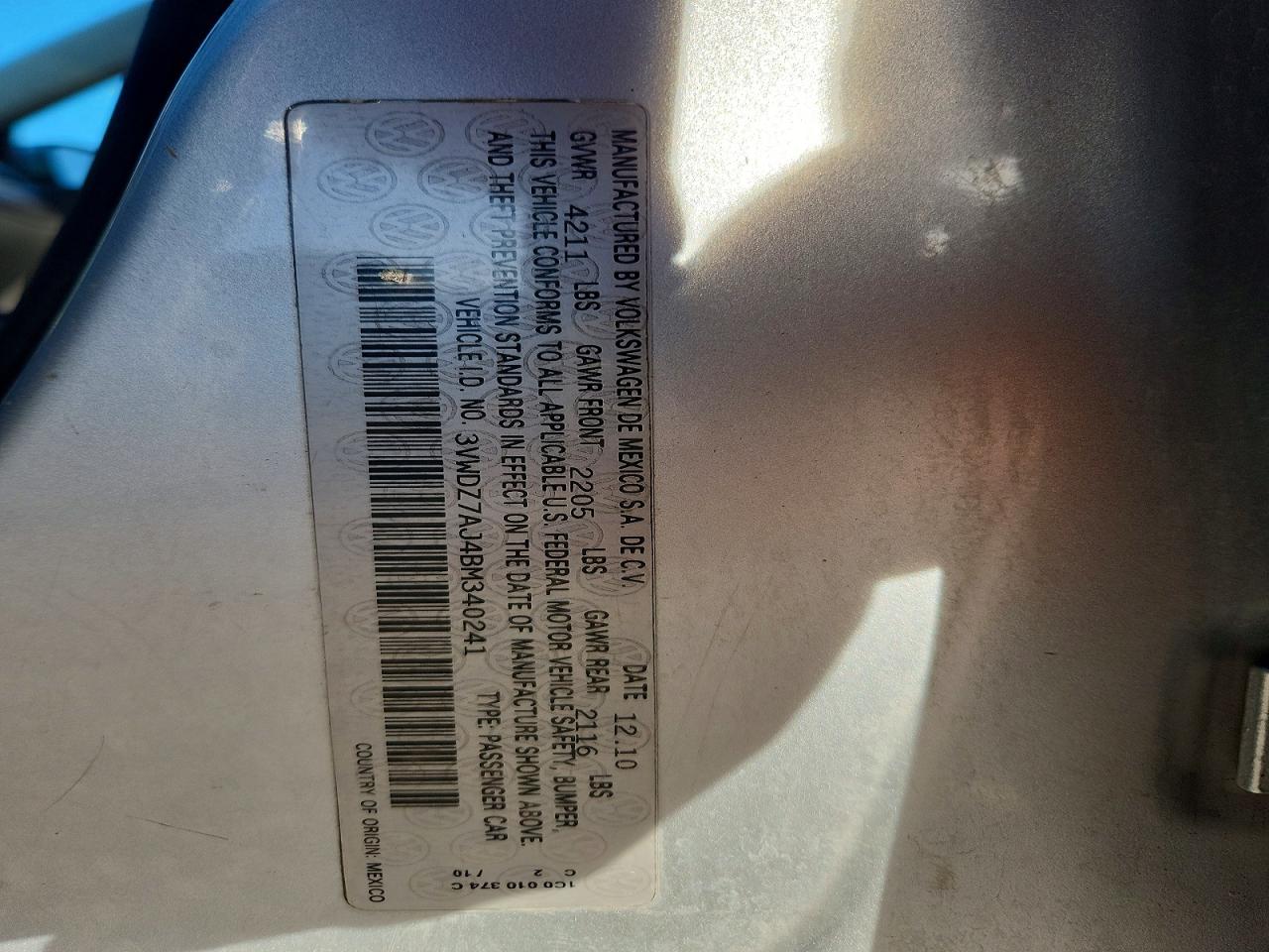 2011 VOLKSWAGEN JETTA SE photo 23