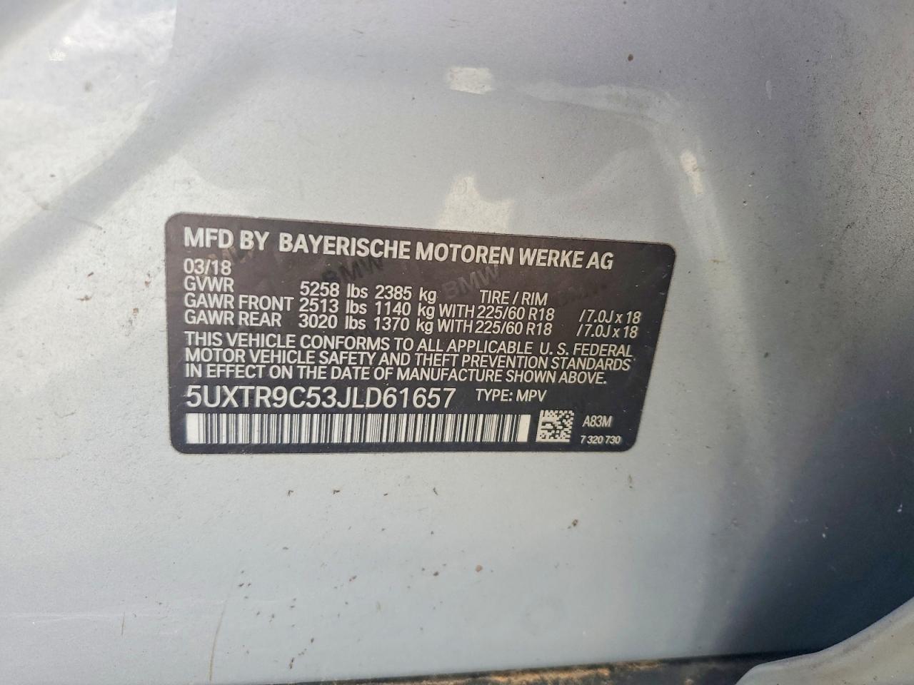 2018 BMW X3 XDRIVE30I photo 34