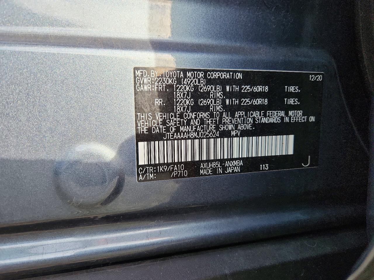 2021 TOYOTA VENZA LE photo 25