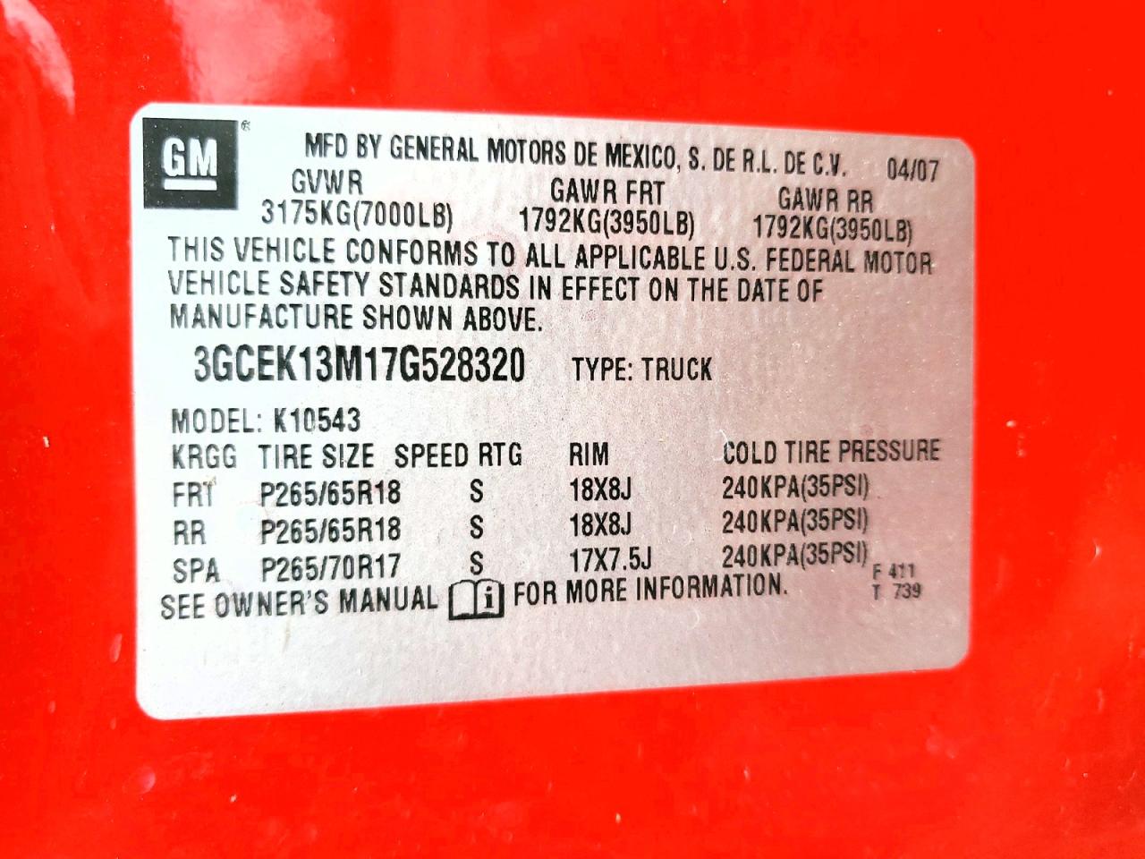 2007 CHEVROLET SILVERADO K1500 CREW CAB photo 23