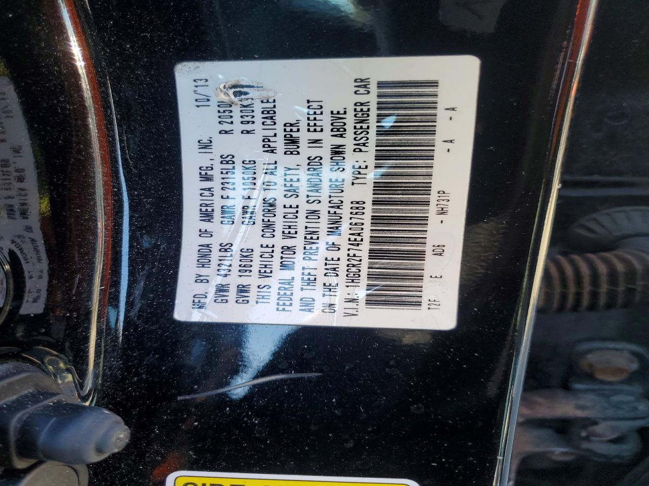 2014 HONDA ACCORD photo 23