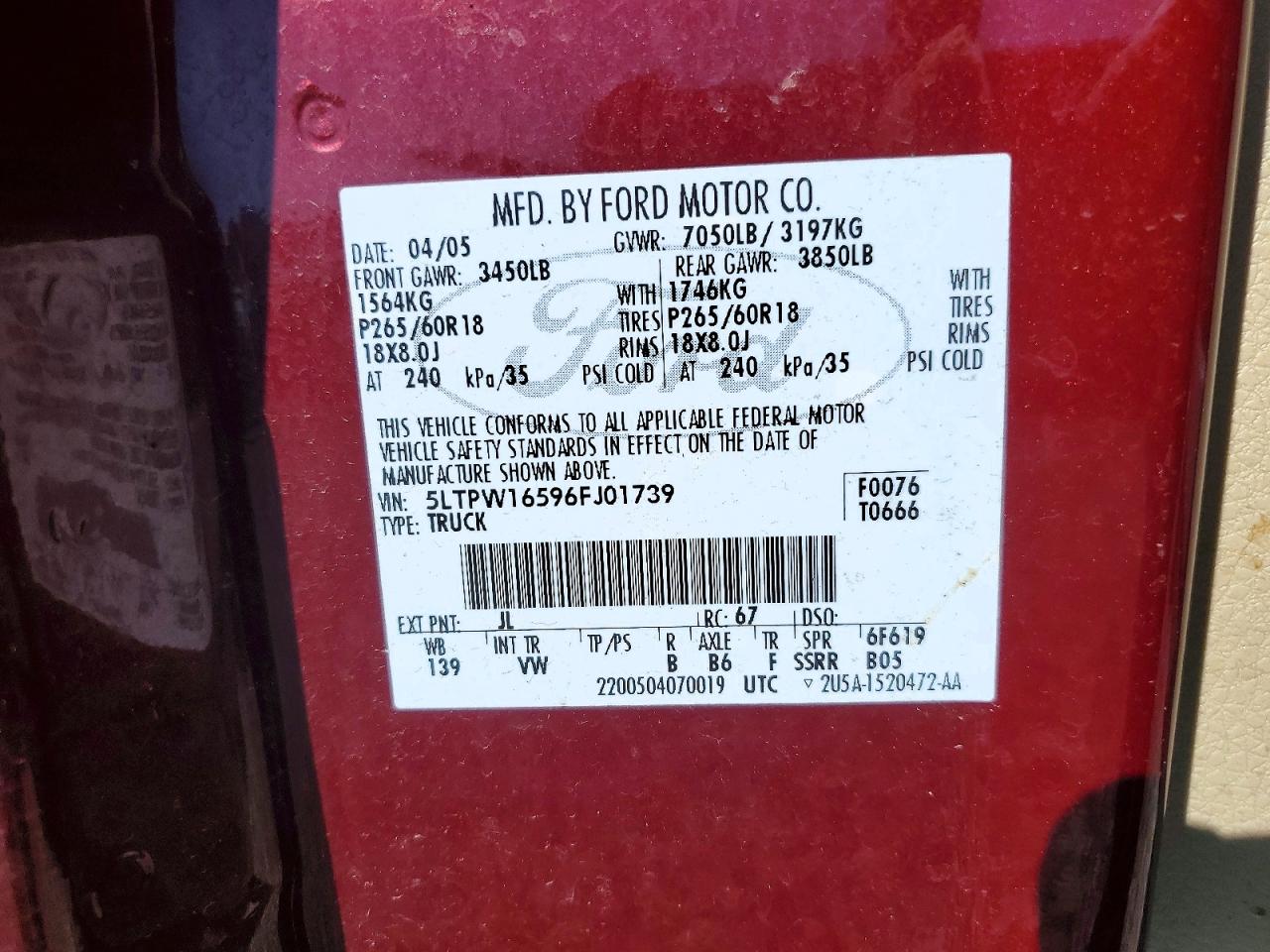 2006 LINCOLN MARK LT photo 13