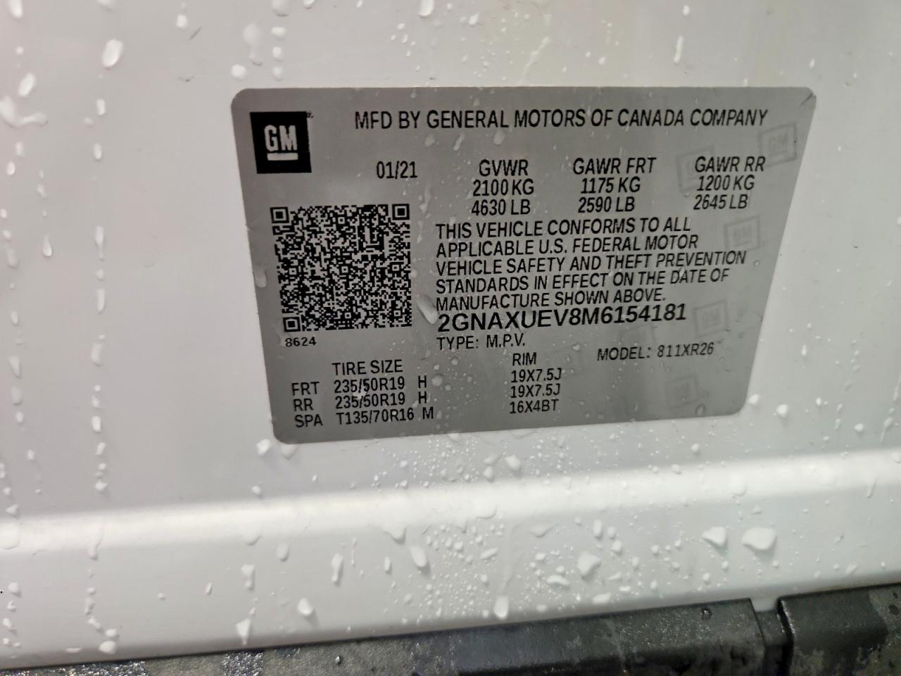 2021 CHEVROLET EQUINOX LT photo 25