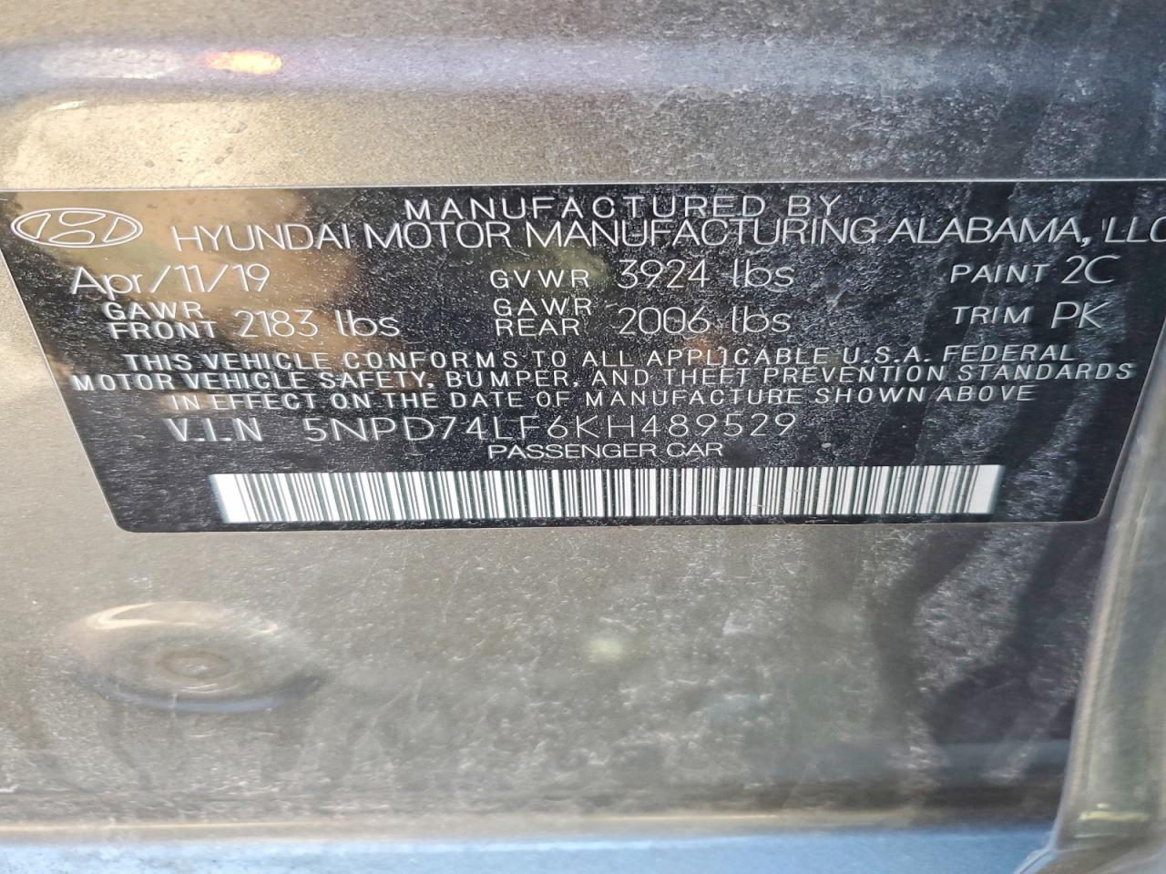 2019 HYUNDAI ELANTRA SE photo 12