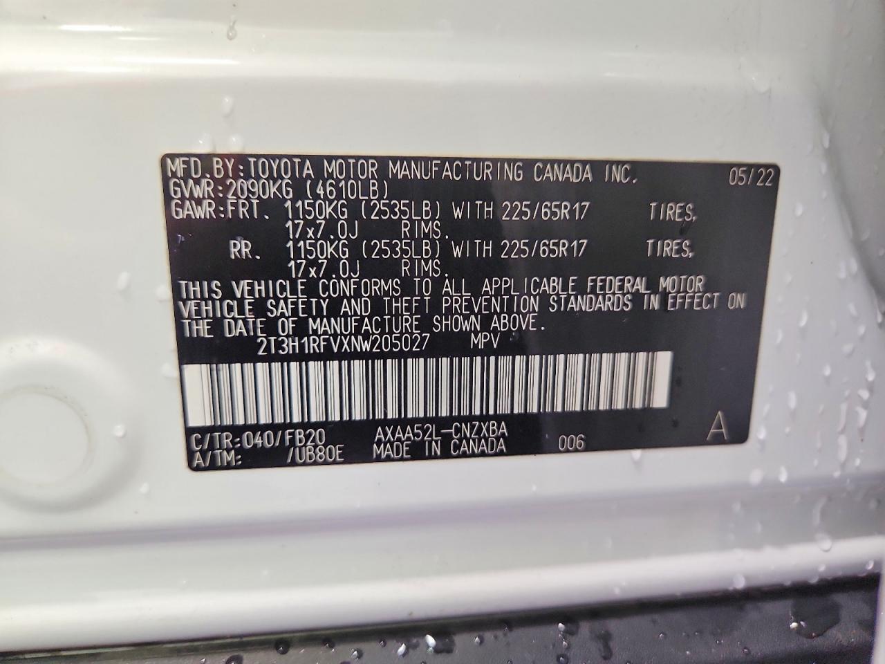 2022 TOYOTA RAV4 LE photo 37
