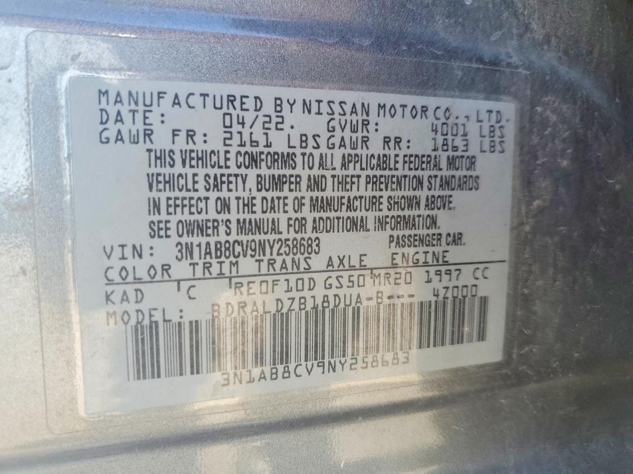 2022 NISSAN SENTRA SV photo 12