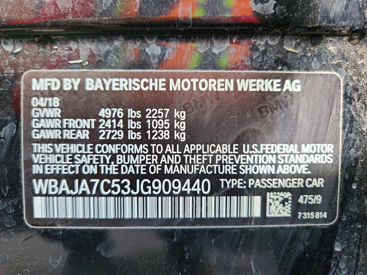 2018 BMW 530 XI photo 12