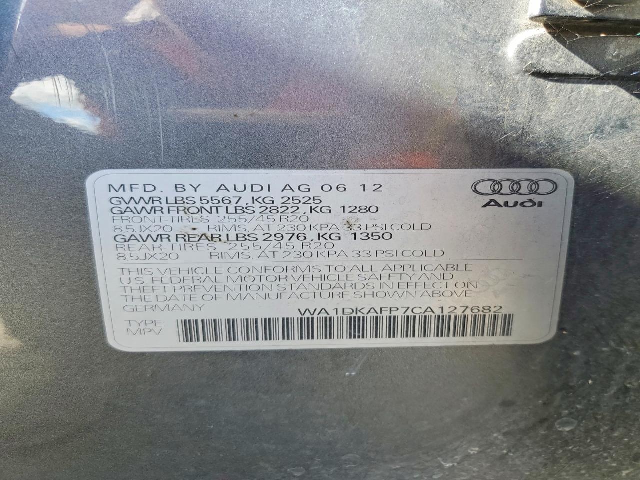 2012 AUDI Q5 PREMIUM PLUS photo 13