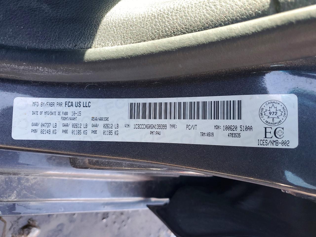 2016 CHRYSLER 200 LIMITED photo 23
