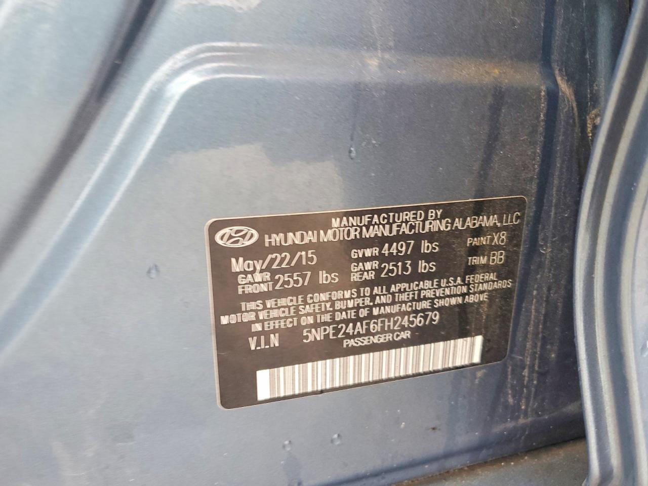 2015 HYUNDAI SONATA SE photo 25