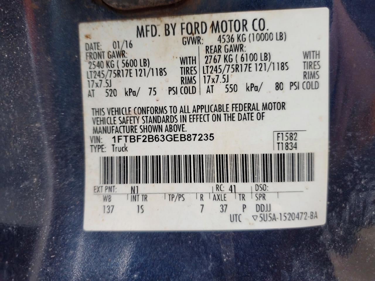 2016 FORD F250 SUPER DUTY photo 34