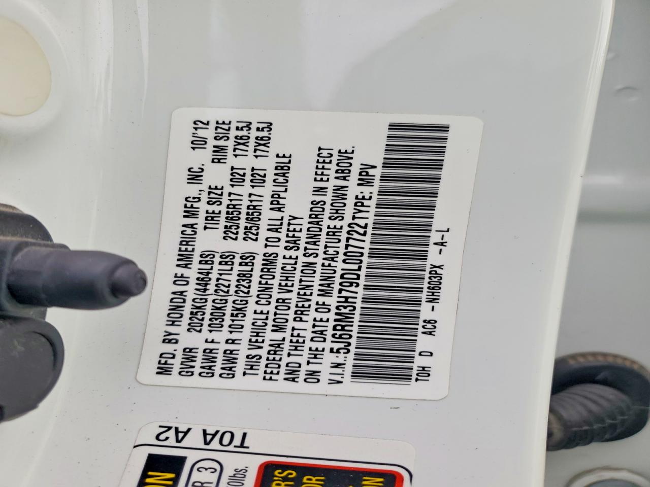 2013 HONDA CR-V EXL photo 25