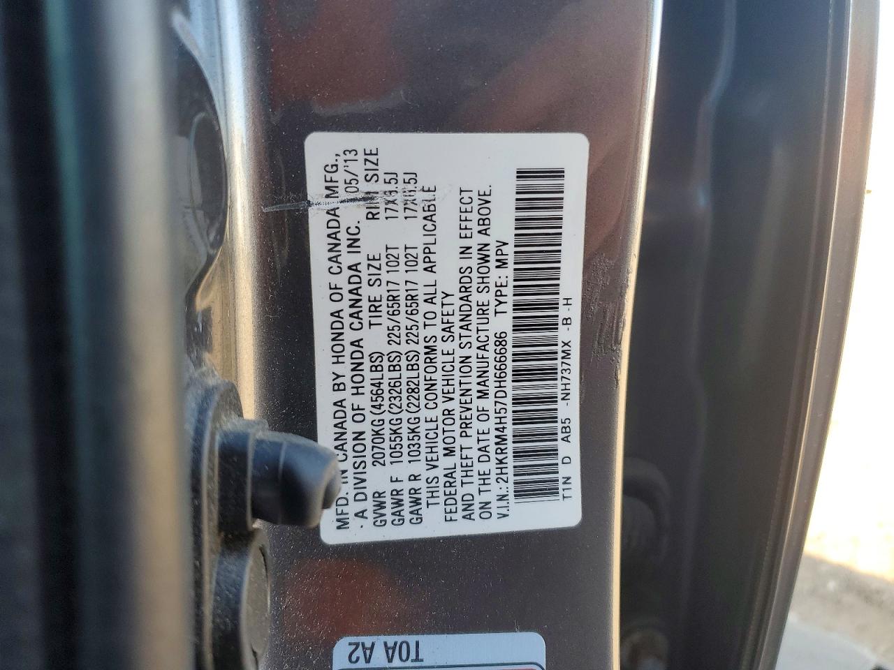 2013 HONDA CR-V EX photo 12