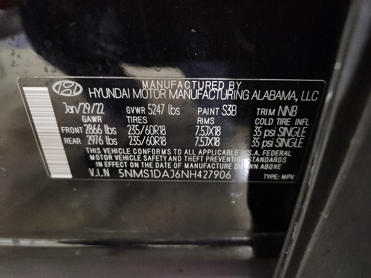 2022 HYUNDAI SANTA FE photo 13