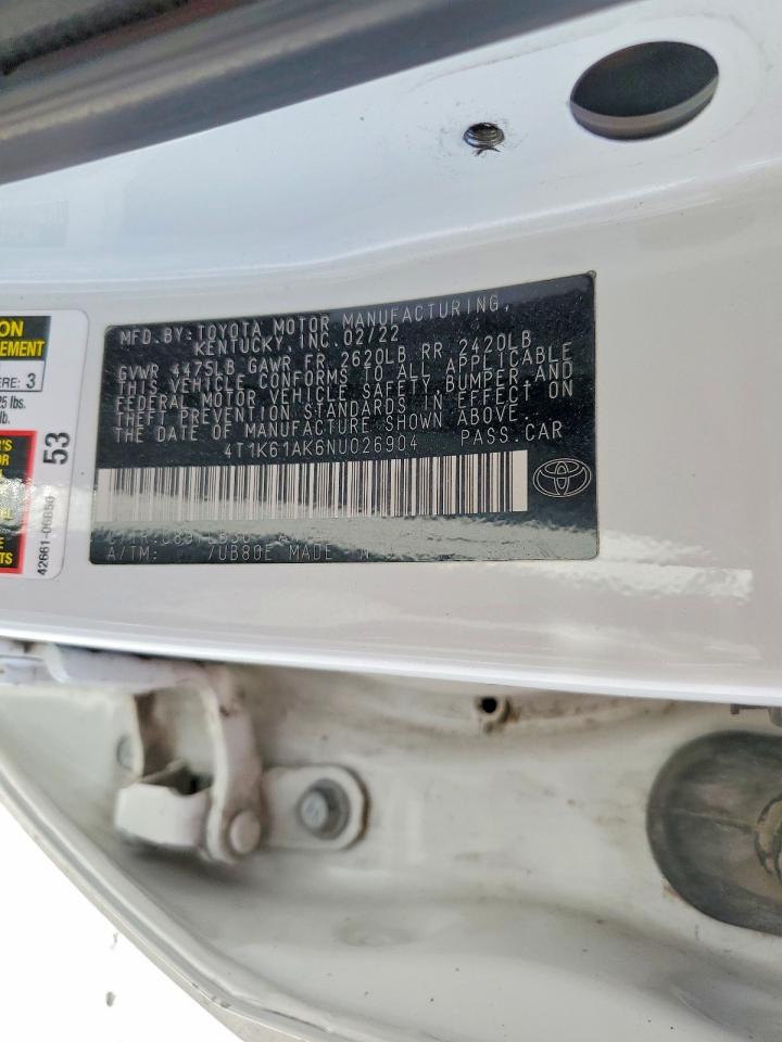 2022 TOYOTA CAMRY XSE photo 25