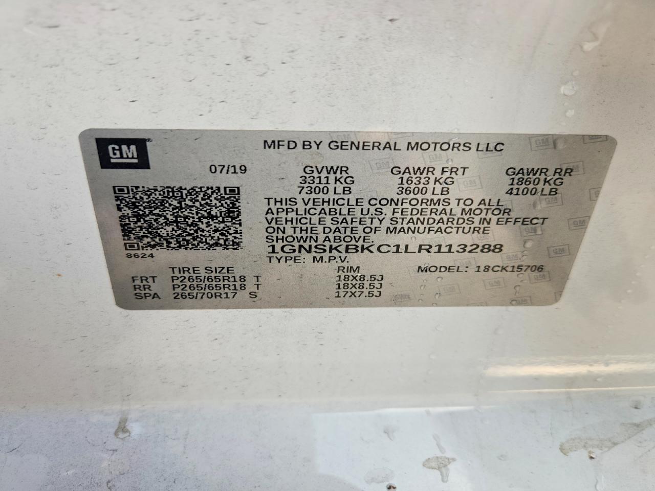 2020 CHEVROLET TAHOE K1500 LT photo 25