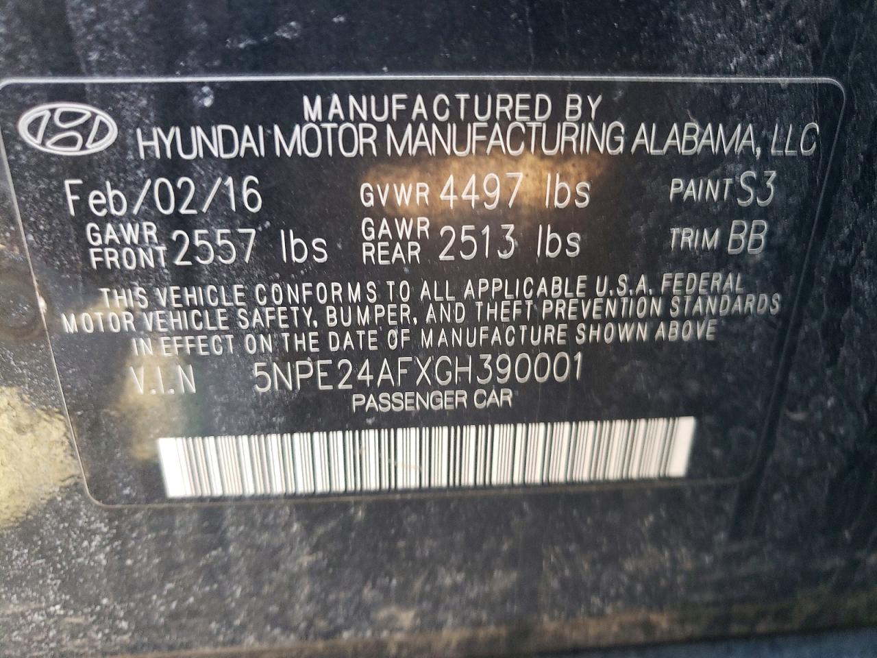 2016 HYUNDAI SONATA SE photo 45