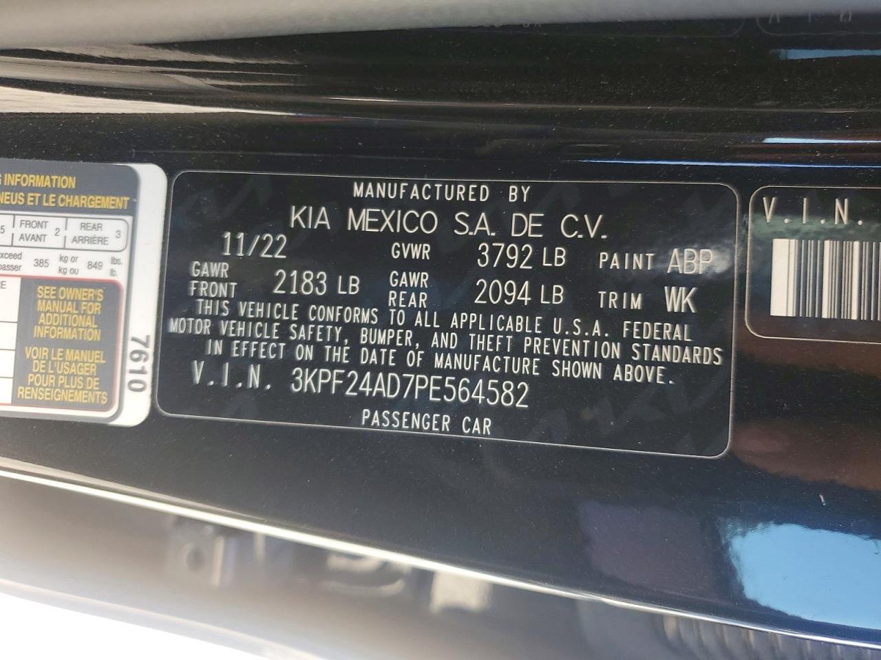 2023 KIA FORTE LXS photo 23
