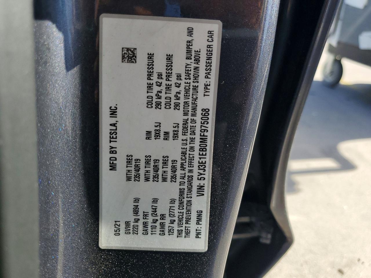 2021 TESLA MODEL 3 photo 34