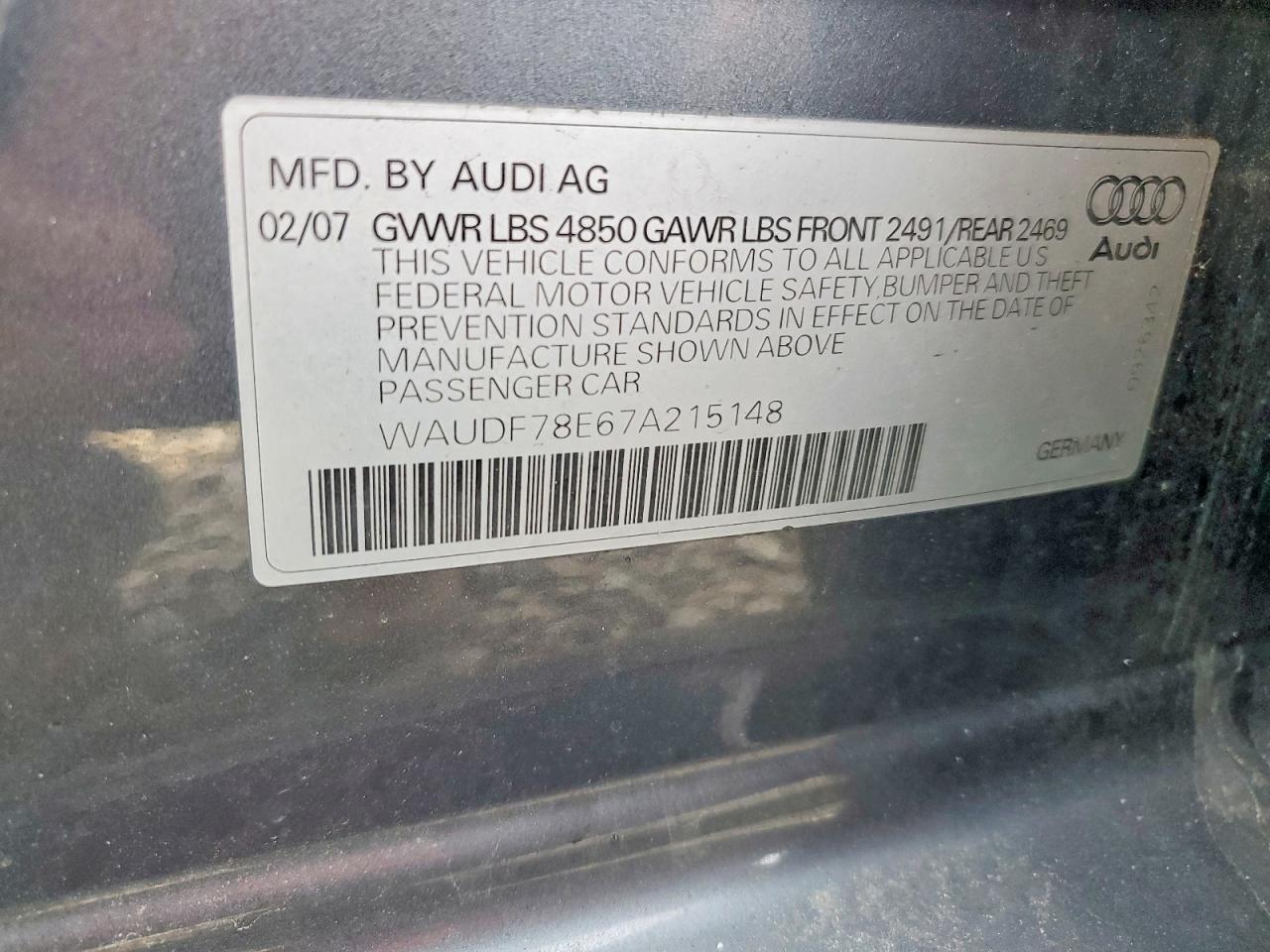 2007 AUDI A4 2.0T QUATTRO photo 12