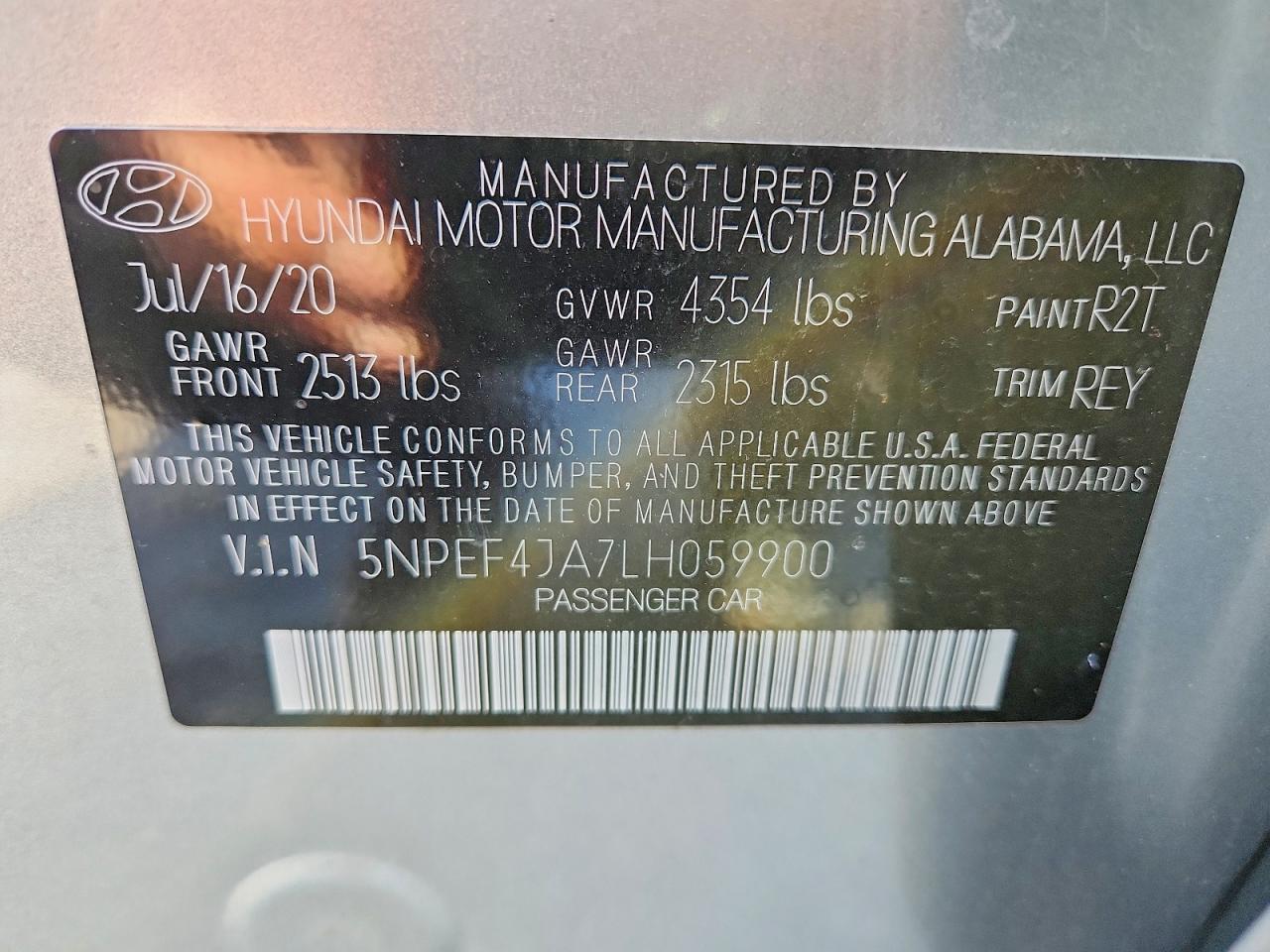 2020 HYUNDAI SONATA SEL photo 12