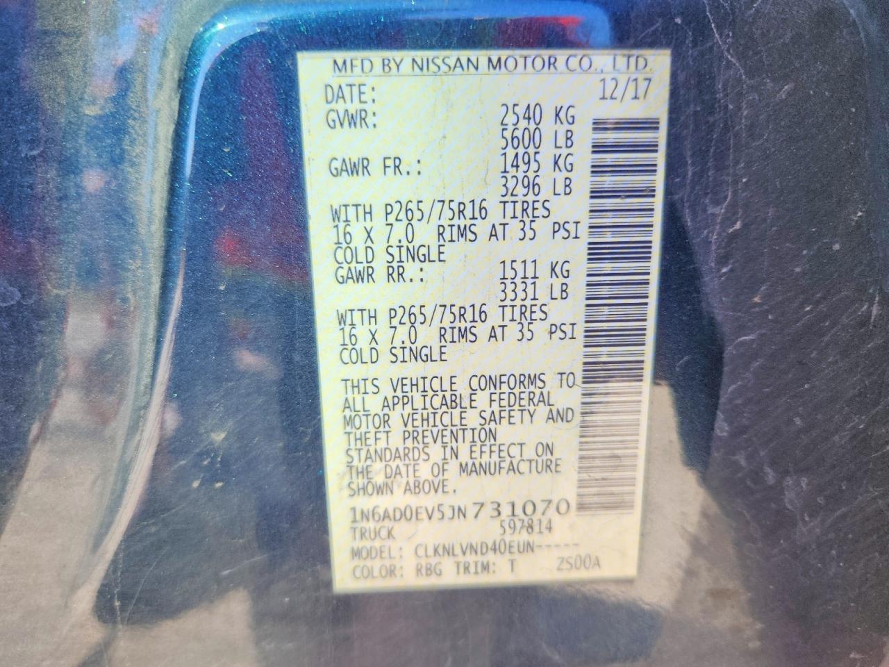 2018 NISSAN FRONTIER PRO-4X photo 34
