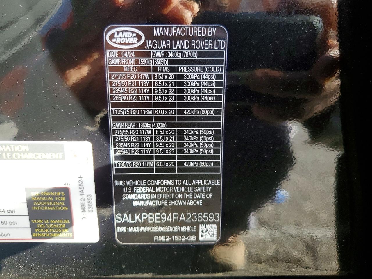 2024 LAND ROVER RANGE ROVER SE photo 25