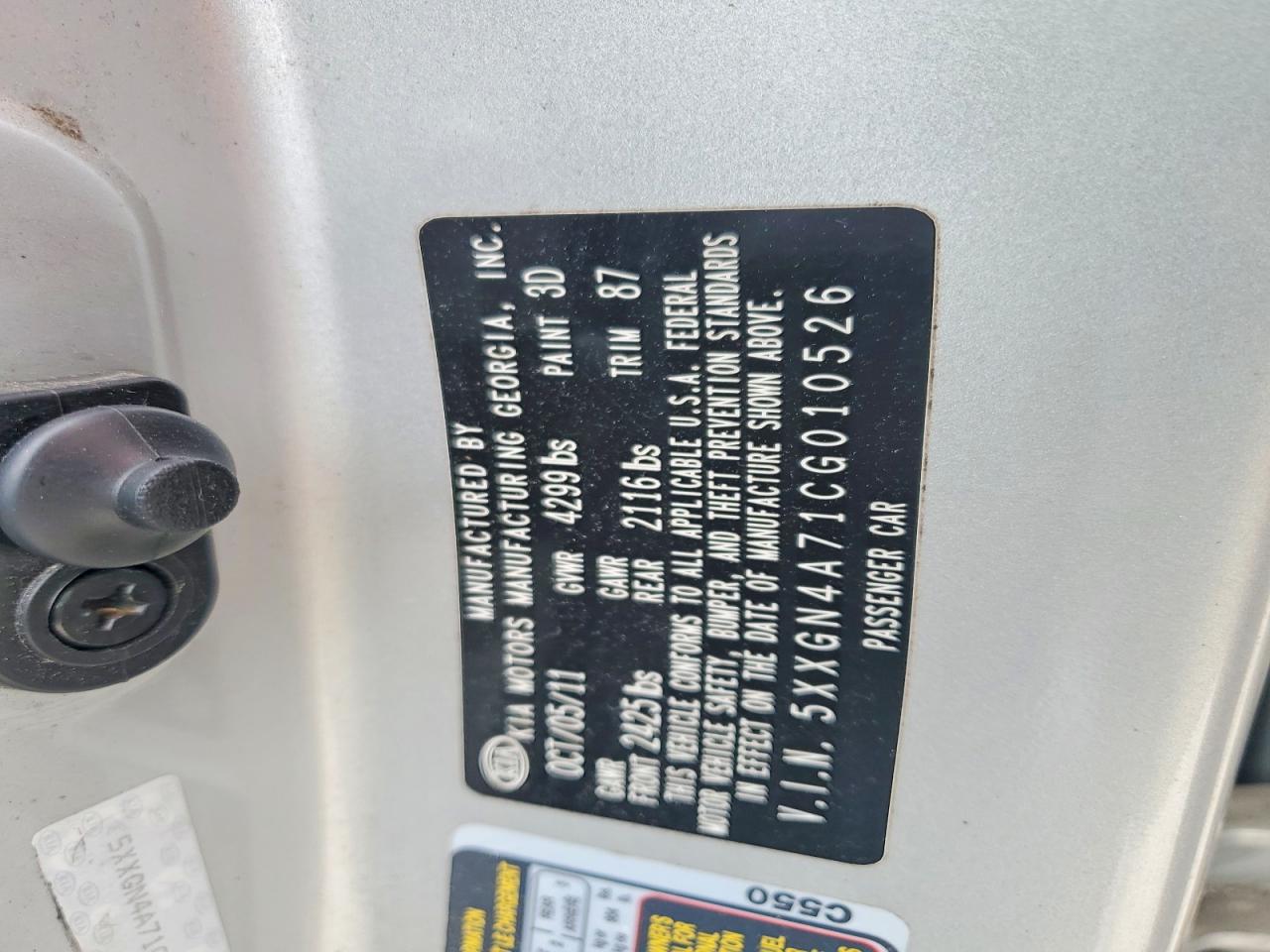 2012 KIA OPTIMA EX photo 23