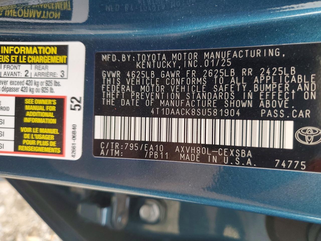 2025 TOYOTA CAMRY SE photo 23