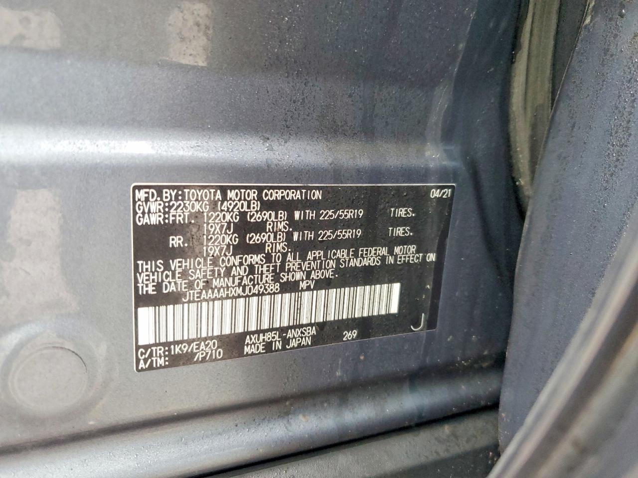 2021 TOYOTA VENZA LIMITED photo 37