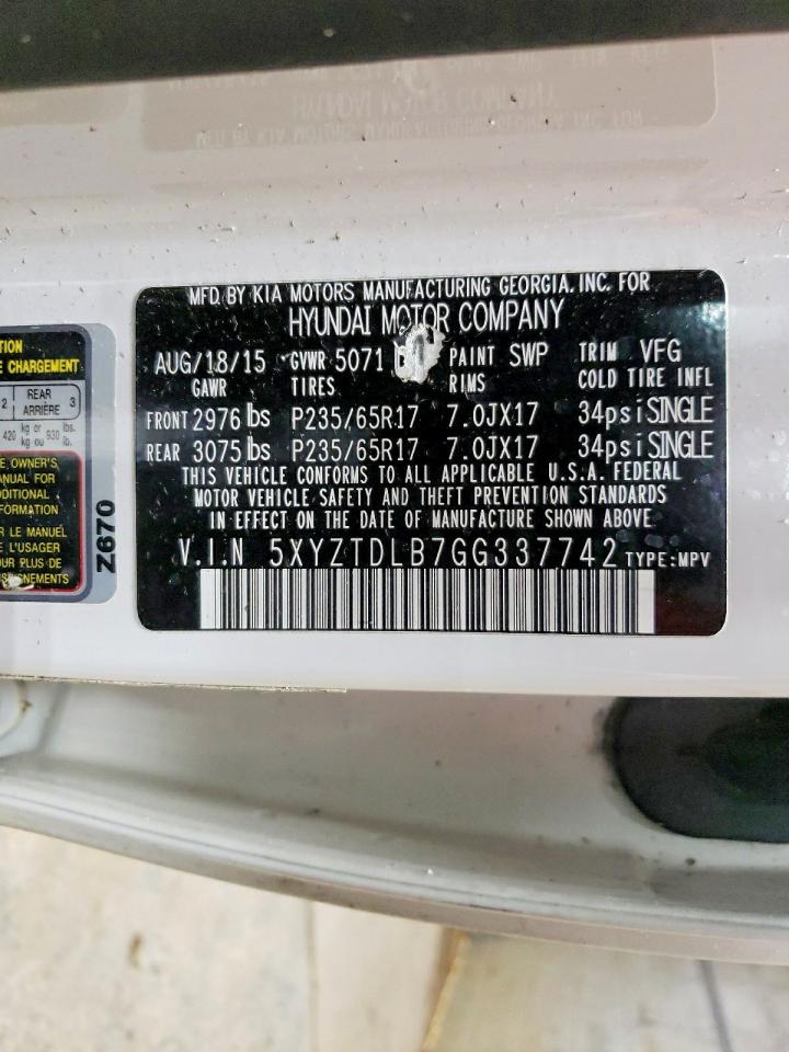 2016 HYUNDAI SANTA FE SPORT 2.4L photo 13