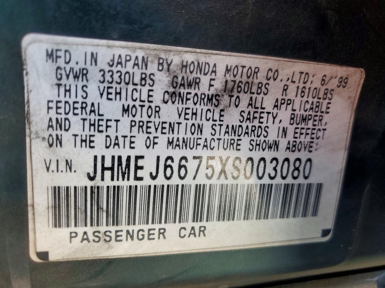 1999 HONDA CIVIC LX photo 23