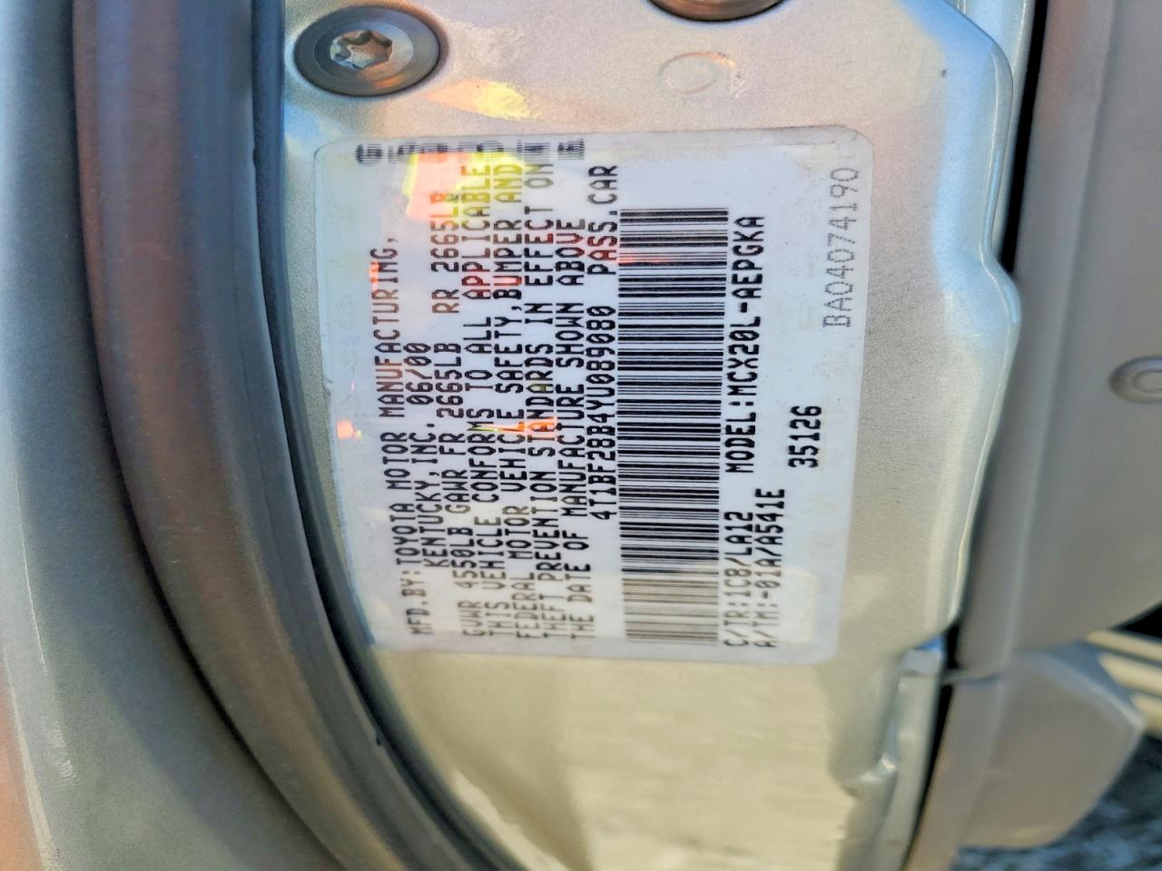 2000 TOYOTA AVALON XLS photo 12