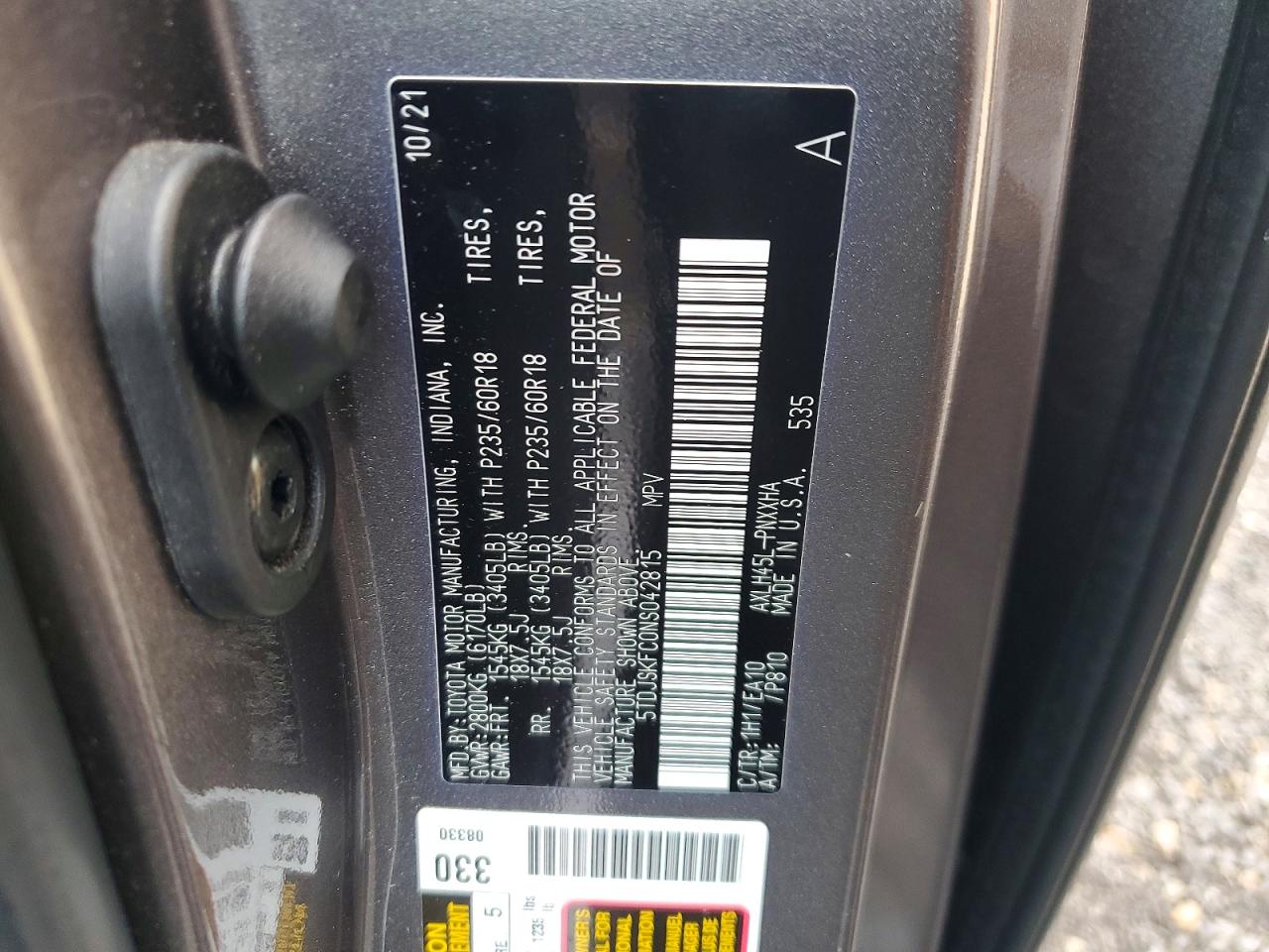 2022 TOYOTA SIENNA XLE 7-PASSENGER photo 25