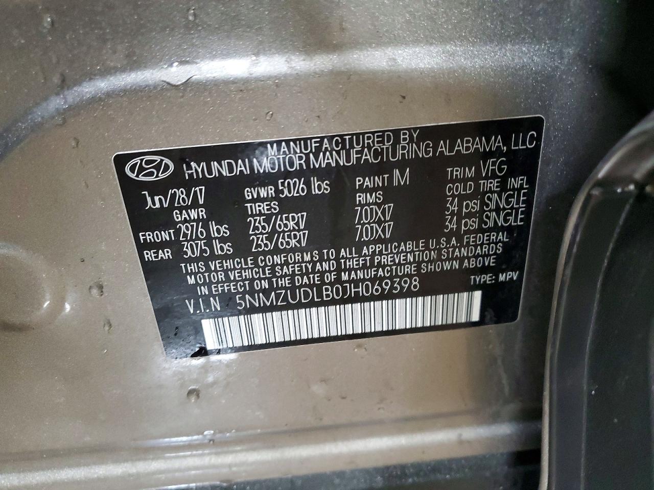 2018 HYUNDAI SANTA FE SPORT 2.4L photo 12