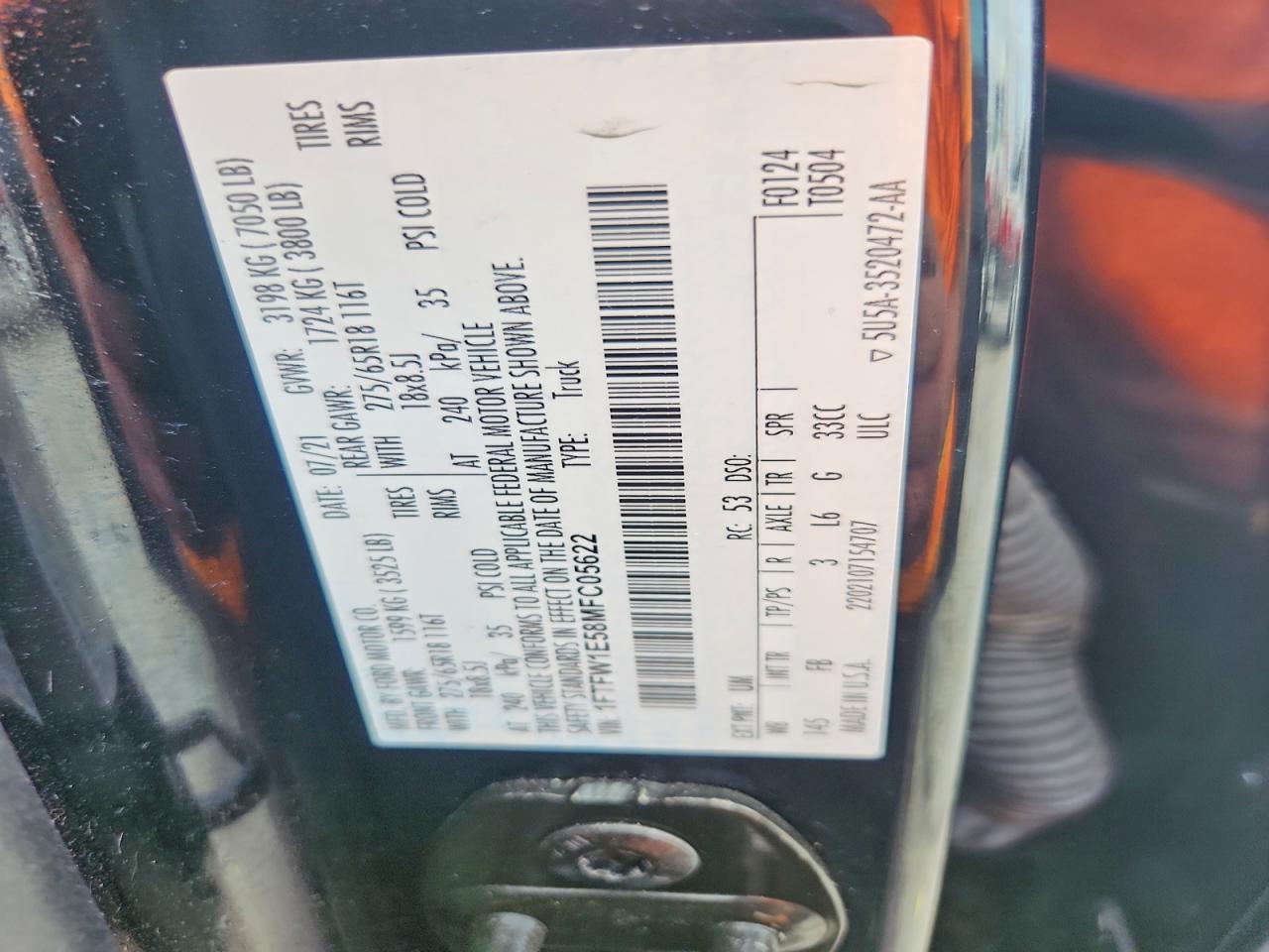2021 FORD F150 SUPERCREW photo 12