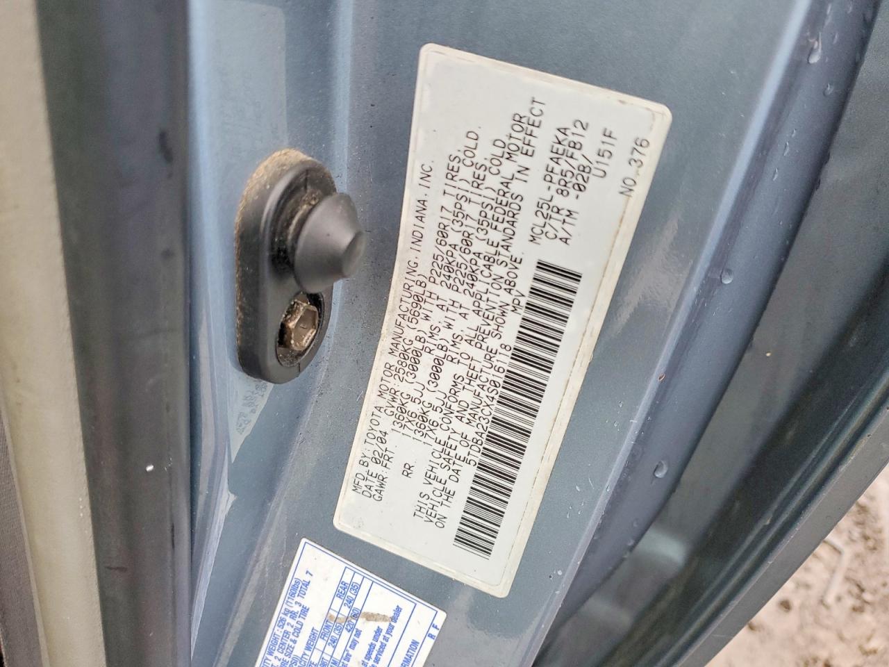 2004 TOYOTA SIENNA LE 7 PASSENGER photo 13