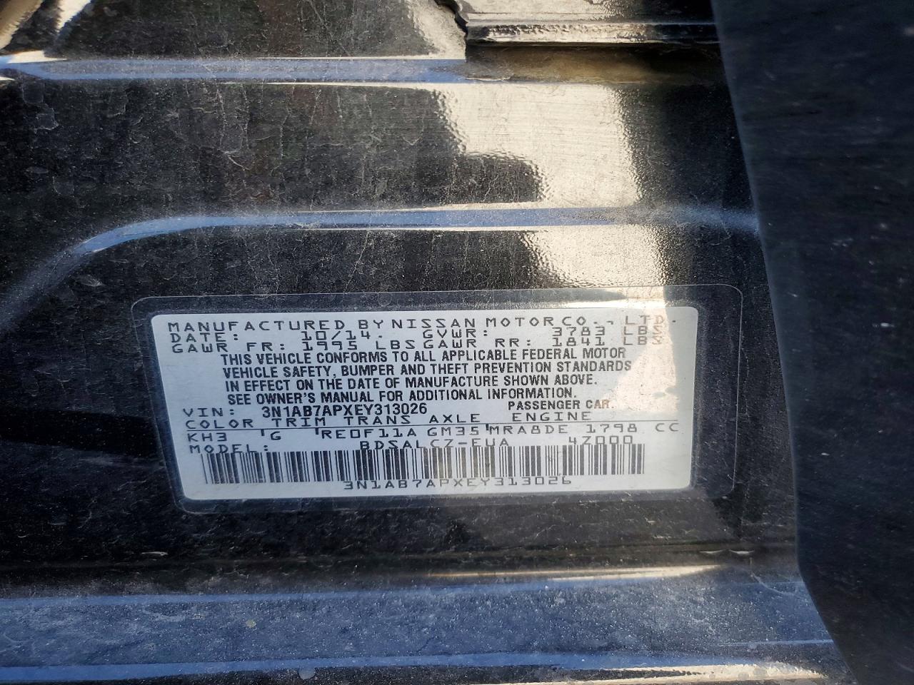 2014 NISSAN SENTRA S photo 25