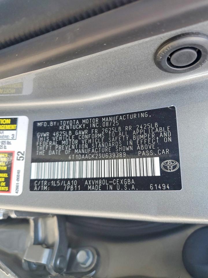 2025 TOYOTA CAMRY XLE photo 12