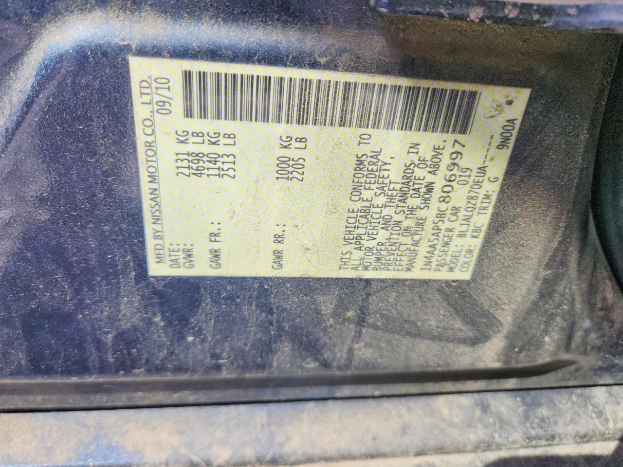 2011 NISSAN MAXIMA 3.5 S photo 12