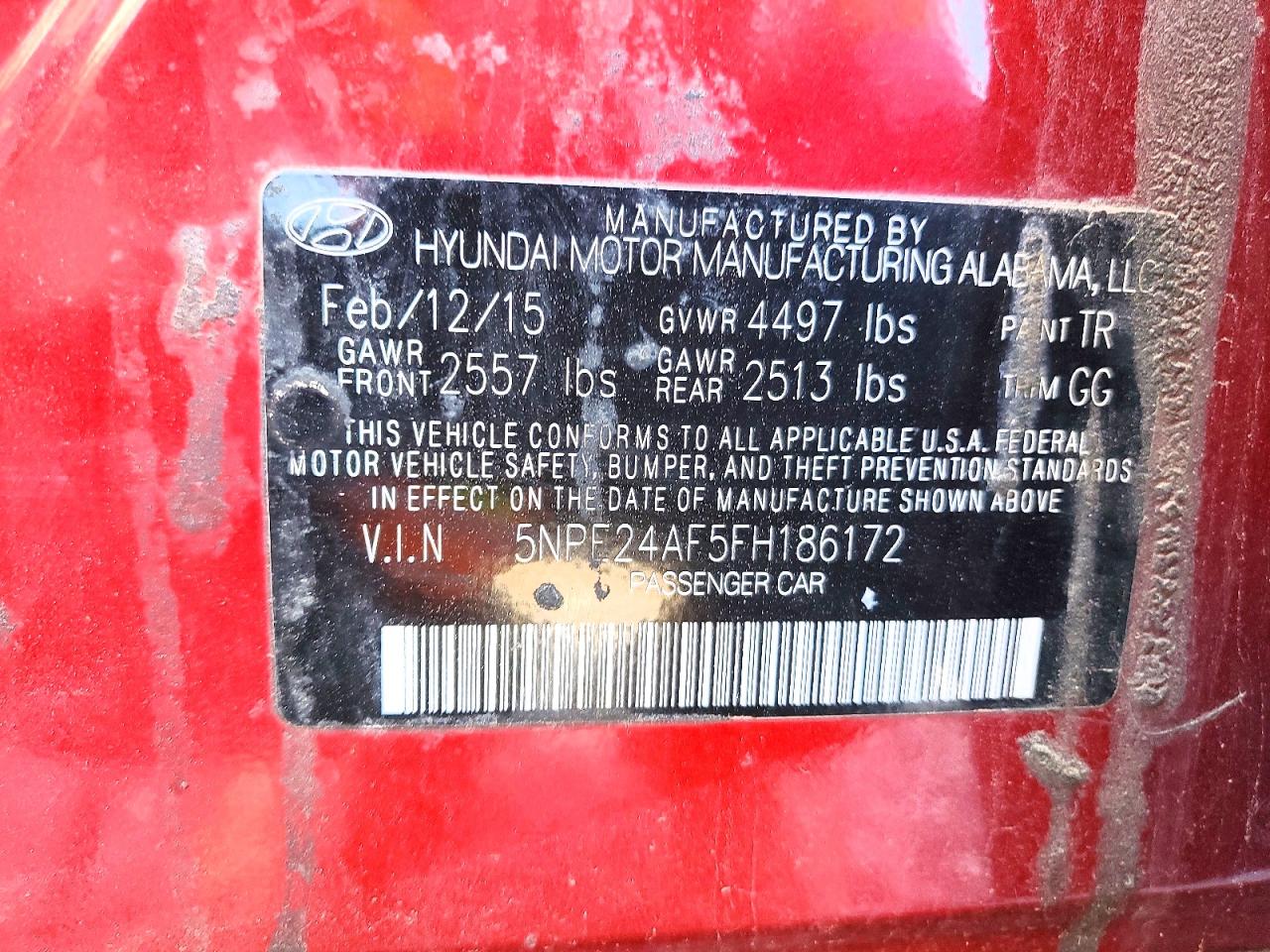 2015 HYUNDAI SONATA SE photo 23