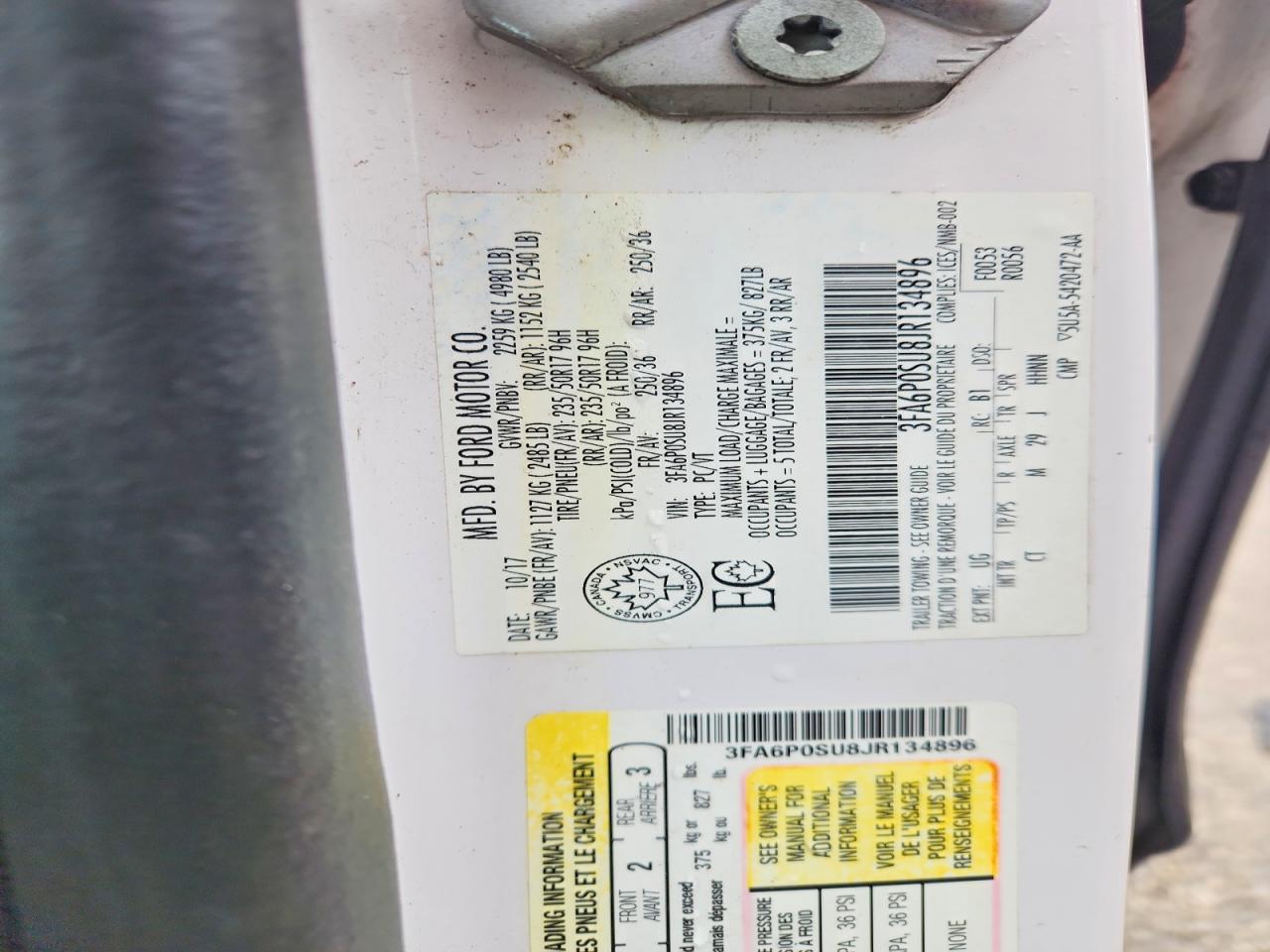 2018 FORD FUSION TITANIUM photo 24