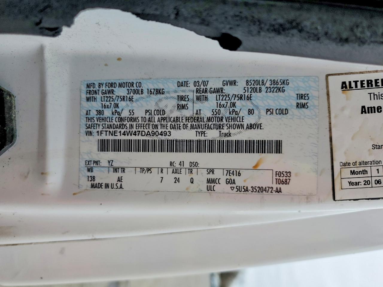 2007 FORD ECONOLINE E150 VAN photo 25