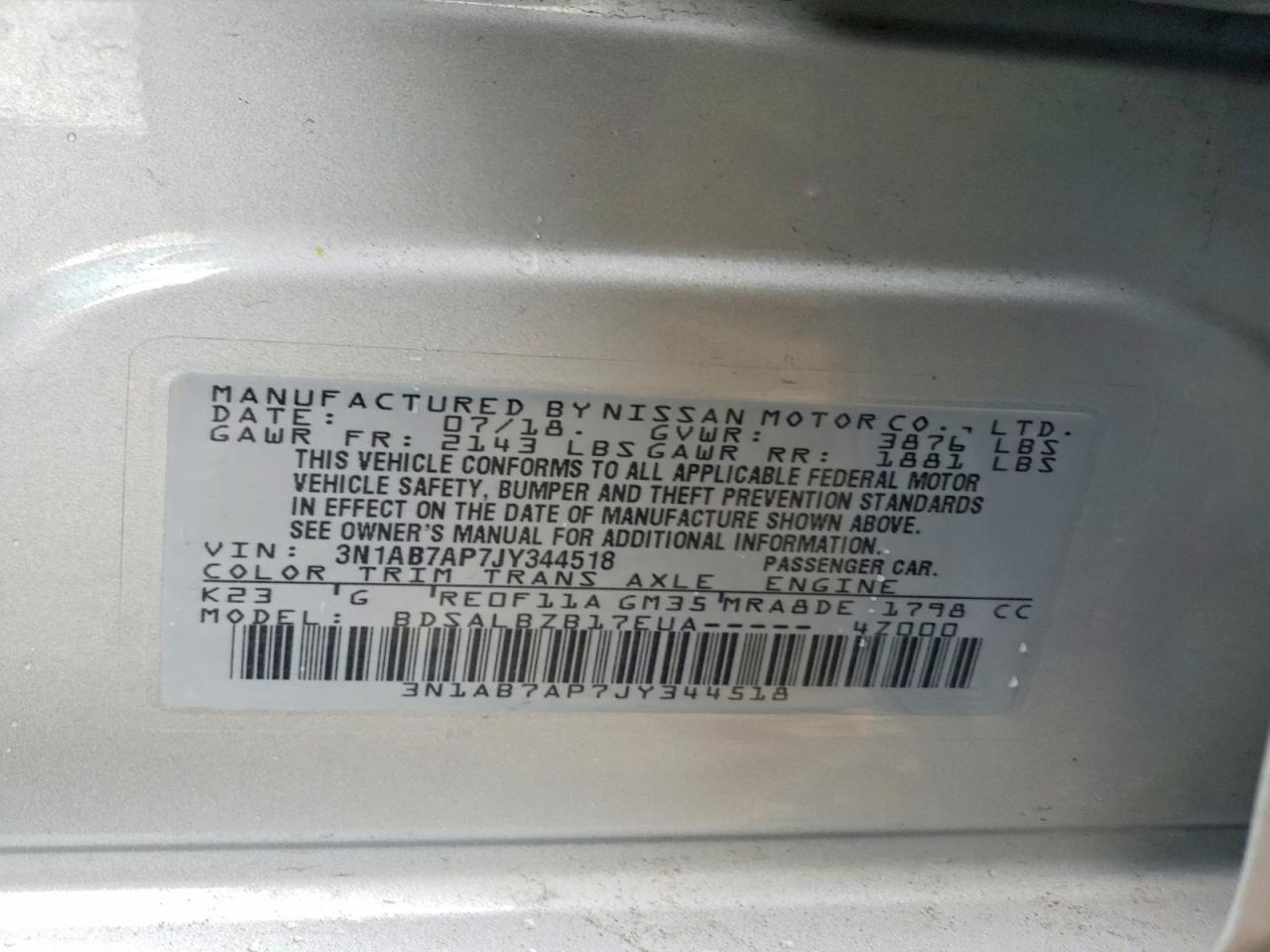2018 NISSAN SENTRA S photo 23