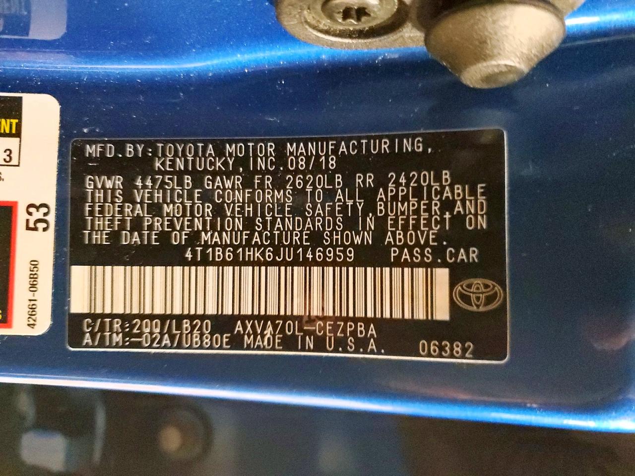 2018 TOYOTA CAMRY XSE photo 25